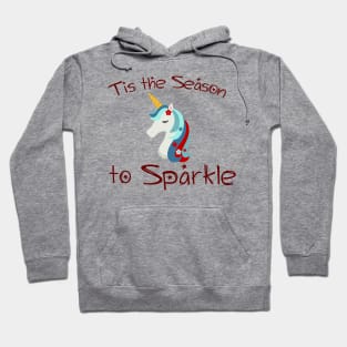 Christmas Unicorn: Tis the Season to Sparkle Hoodie